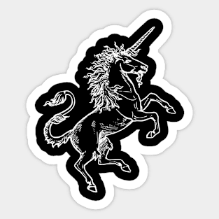 Medieval Heraldic Unicorn Sticker